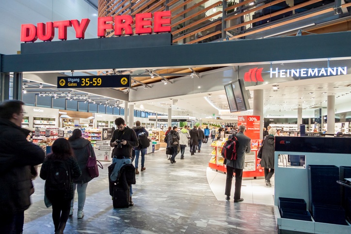 Duty free på Gardermoen.